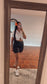 Black Short Leather Pant
